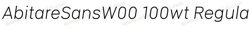AbitareSansW00 100wt Regular字体转换